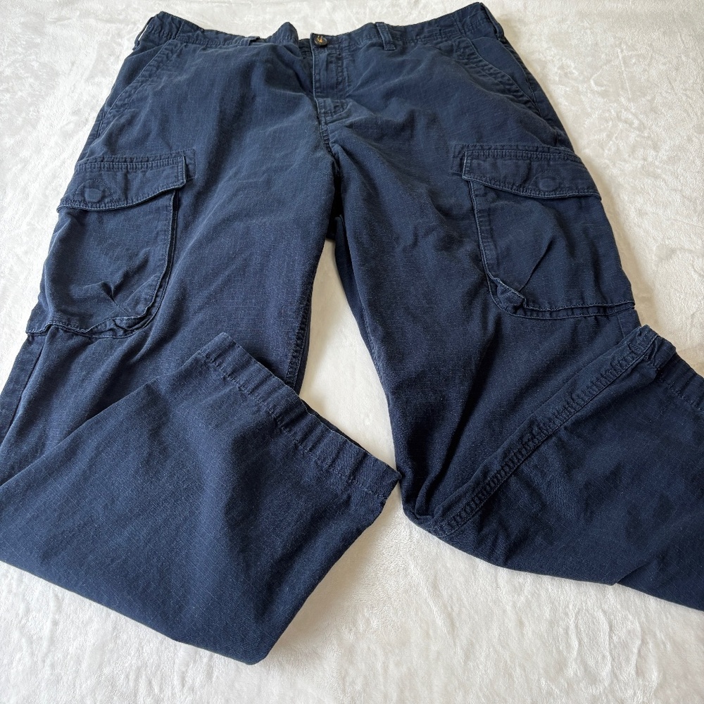 Timberland Rip Stop Cargo Pants Mens Size 38 - 30 Relaxed Blue